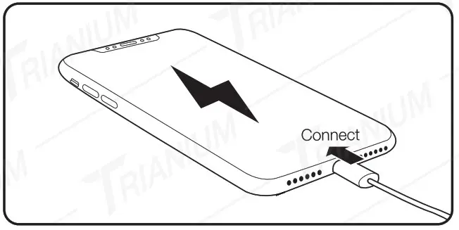 Plug your charging cable into your smartphone