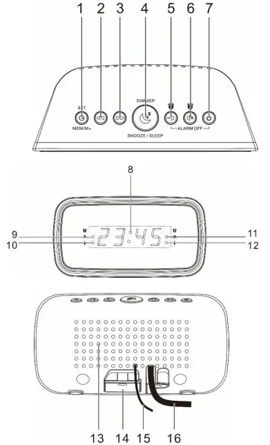 soundmaster UR106 FM PLL Clock Radio fig2