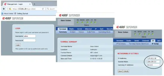 4RF Aprisa SRi Radio - Connect to the Aprisa