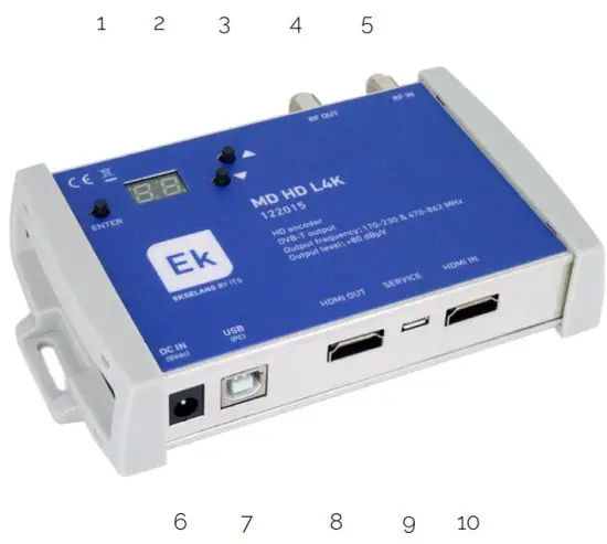 EKSELANS 122015 MD HD L 4K Digital Modulator With Built In HDMI 4K Loop - Interfaces