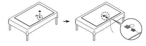 SAMSUNG QN9A Series Smart - the One Connect cable holder