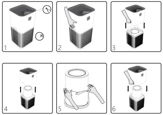 leking P550 Fashion Air Purifier - parts 1
