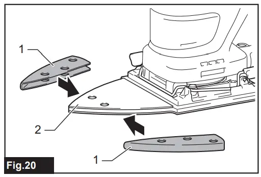 Install the abrasive paper