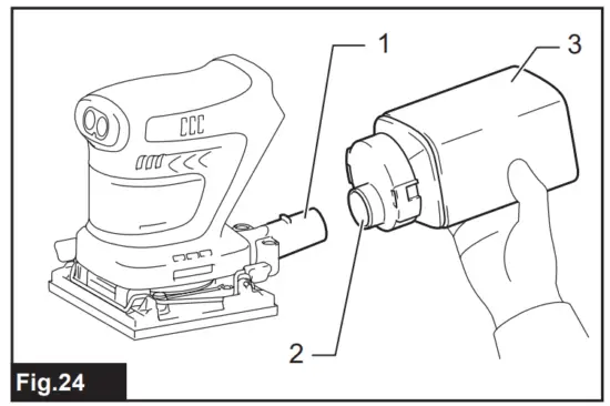 Installing and removing dust bag 