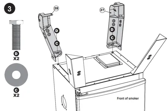 Masterbuilt MES 130P 30 in 1 8 Digital Electric Smoker - Assembly2