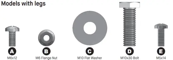 Masterbuilt MES 130P 30 in 1 8 Digital Electric Smoker - Hardware List