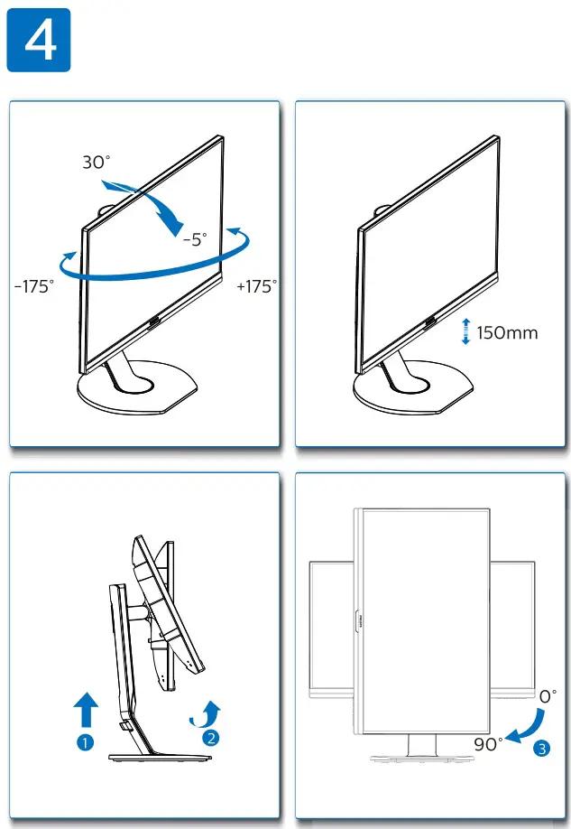 Philips Brilliance 272P7 LCD Monitor - Fitting