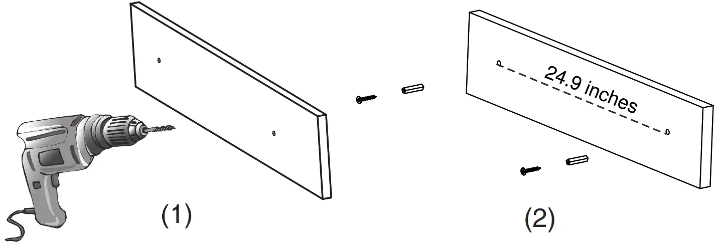 CRAIG CHT988 37 INCH STEREO SOUND BAR SYSTEM - Mounting brick