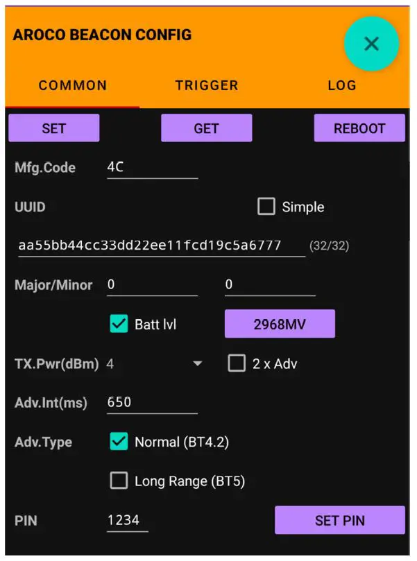 RODSUMWIRELESS AC-BLE-T110G Wireless Beacon with Vibration Detection FIG 10