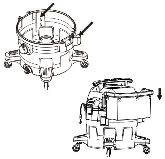 DEWALT DXV09P QTA 9 Gallon 34L Portable Wet or Dry Vacuum - BAG HOLDER