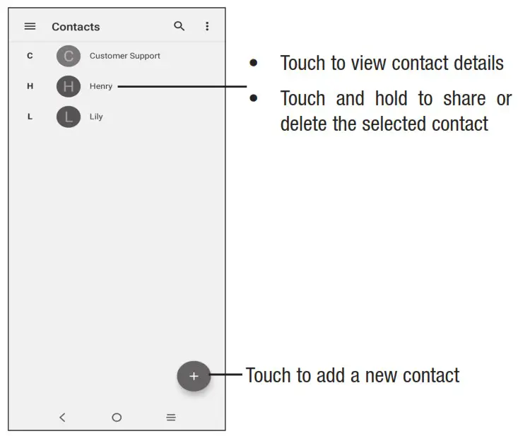 Tcl Communication T603DL 30T Smartphone - Contacts