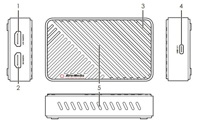 AVerMedia LIVE Gamer Ultra Capture Device-Parts and ports