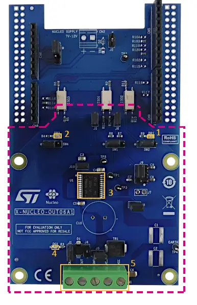 STMicroelectronics UM2866 X-NUCLEO-OUT06A1 Industrial Digital Output Expansion Board fig 3