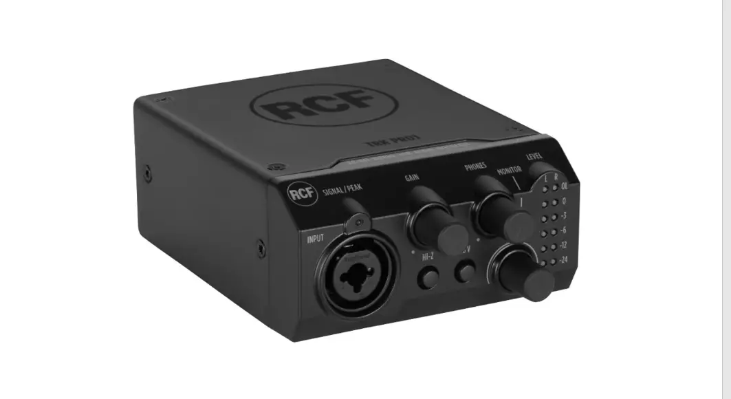 Rcf Trk-pro2 24-bit 192khz Usb Audio Interface Owner's Manual