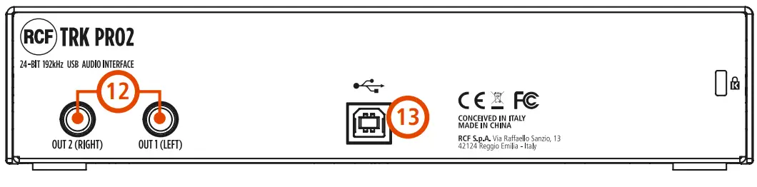 RCF TRK-PRO2 24 BIT 192kHz USB AUDIO INTERFACE - fig 4