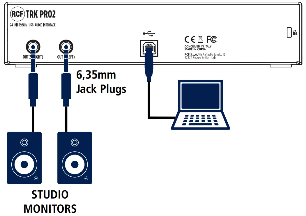 RCF TRK-PRO2 24 BIT 192kHz USB AUDIO INTERFACE - fig