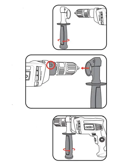 ozito HDR-7113 Hammer Drill FIG 2