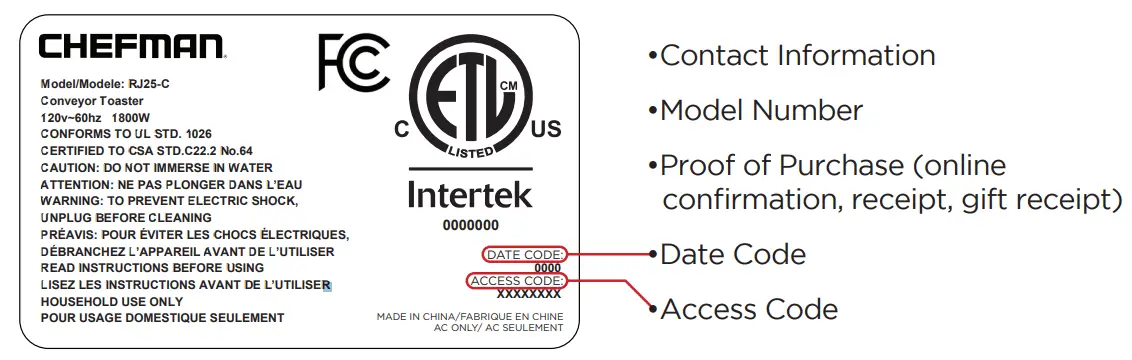 CHEFMAN RJ38-SQSS-5T TurboFry Touch Air Fryer - register