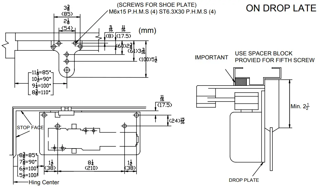Mounting instruction