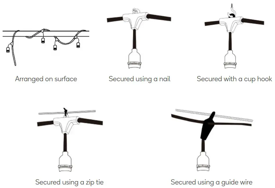 kogan NBOTLTFL1BA 10M String Light - INSTALLATION 1
