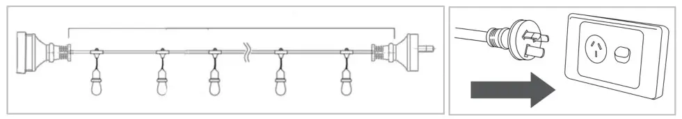 kogan NBOTLTFL1BA 10M String Light - INSTALLATION 3
