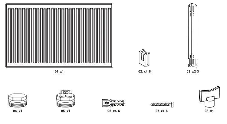 SCREWFIX 2744BTU Double Panel Plus Single Convector Radiator 500 x 700mm White