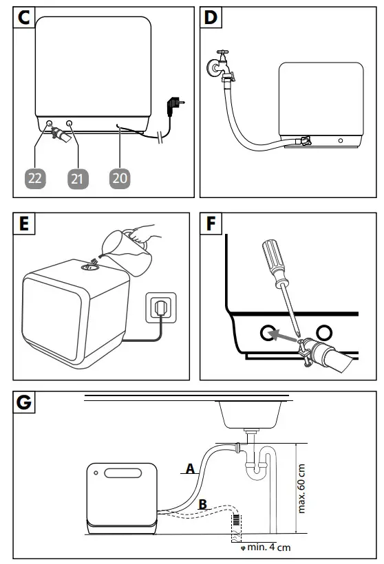 SILVERCREST SGW 860 A1 Table Top Dishwasher - Fig 12