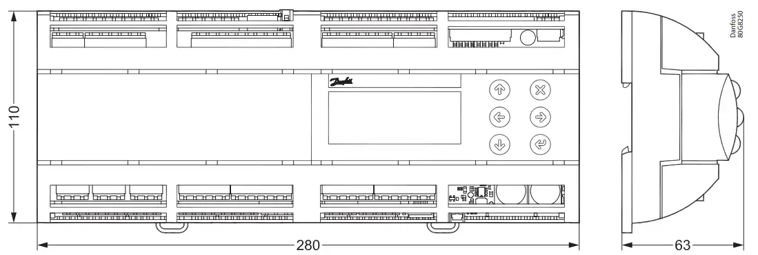 Danfoss AK PC 651A Pack Controller -, upper level 1