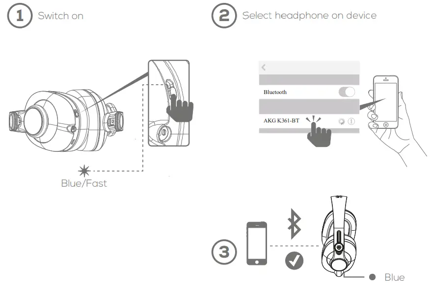 AKG K371-BT Over-Ear Closed-Back Foldable Studio Headphones-fig3