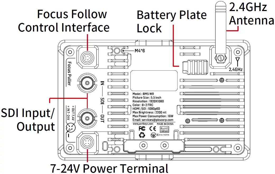 PortKeys BM5WR SDI 5.5 Inch Touch Screen Monitor 03