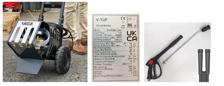V-TUF RAPID MSC 240 Medium Duty Electric Pressure Washer fig (5)