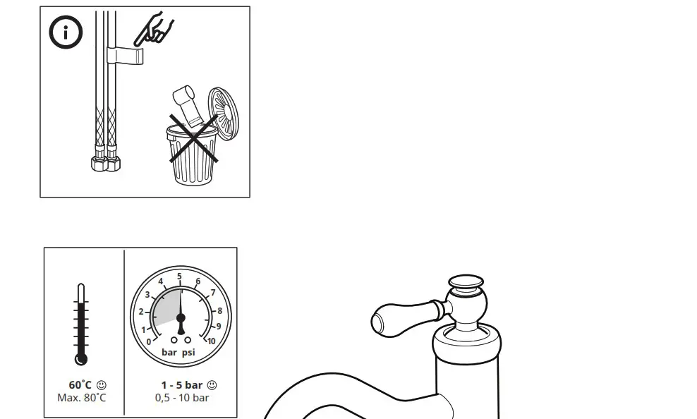 IKEA 704 960 64 HAMNSKÄR Wash Basin Mixer Tap with Strainer - Product Overview 3