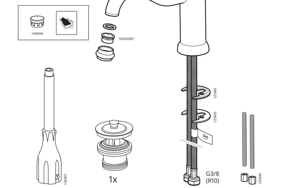 IKEA 704 960 64 HAMNSKÄR Wash Basin Mixer Tap with Strainer - Product Overview 4