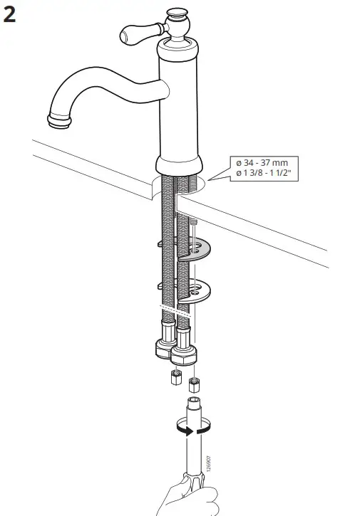 IKEA 704 960 64 HAMNSKÄR Wash Basin Mixer Tap with Strainer - Product Overview 6