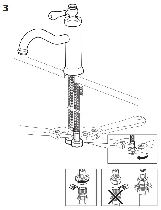 IKEA 704 960 64 HAMNSKÄR Wash Basin Mixer Tap with Strainer - Product Overview 7