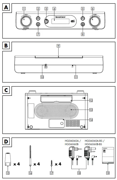 SILVERCREST SKR D1 C3 DAB+ Kitchen Radio fig 1