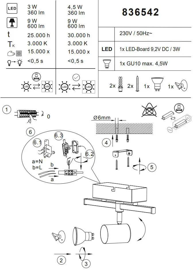 Paul Neuhaus Barik Wall Ceiling Light Instructions - How to use