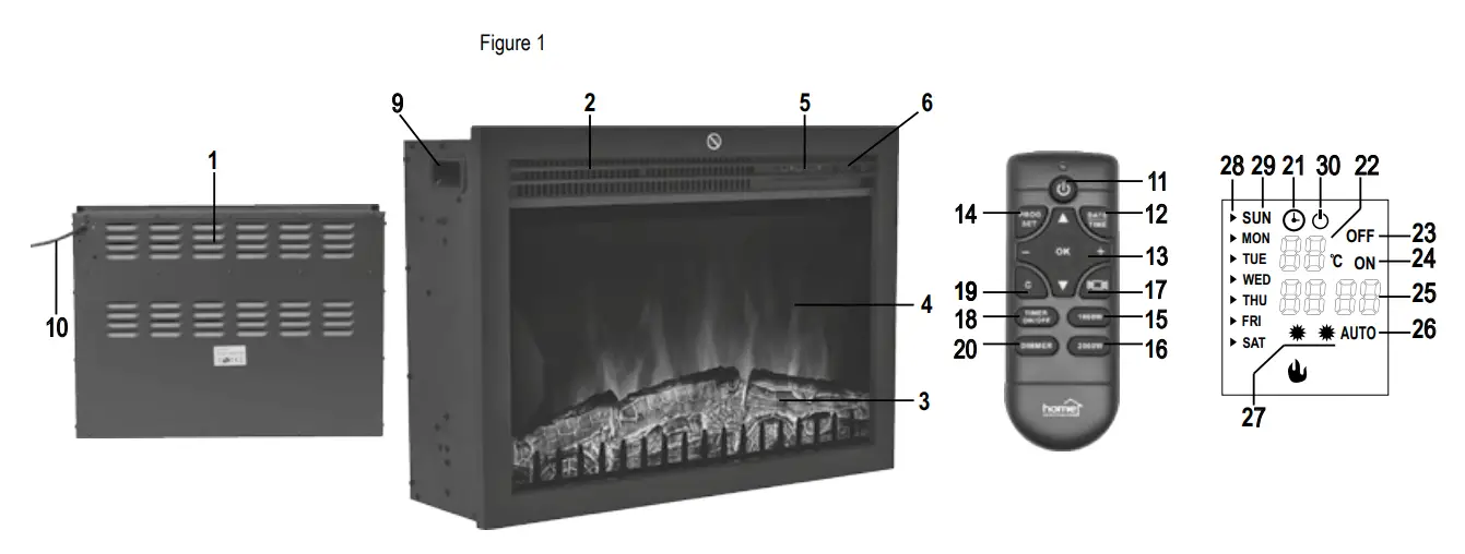 somogyi FKKI 05 Built-In Electric Fireplace