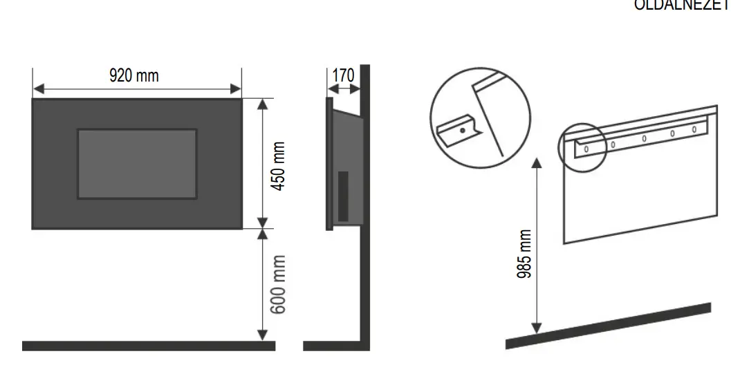 somogyi FKKI 05 Built-In Electric Fireplace - fig 1