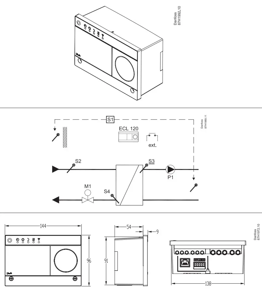 Danfoss ECL Comfort 120 ECL Controllers - Figure 1