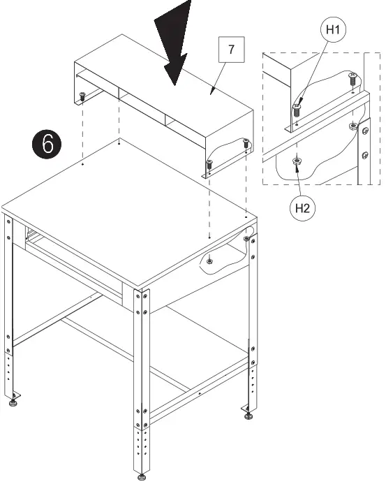 GLOBAL INDUSTRIAL 254635 Shop Desk - Figure 14