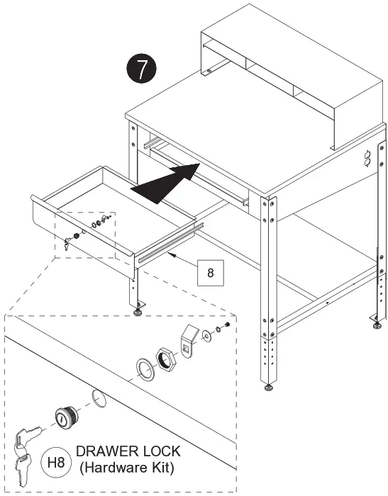 GLOBAL INDUSTRIAL 254635 Shop Desk - Figure 15