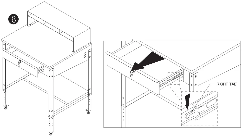 GLOBAL INDUSTRIAL 254635 Shop Desk - Figure 16