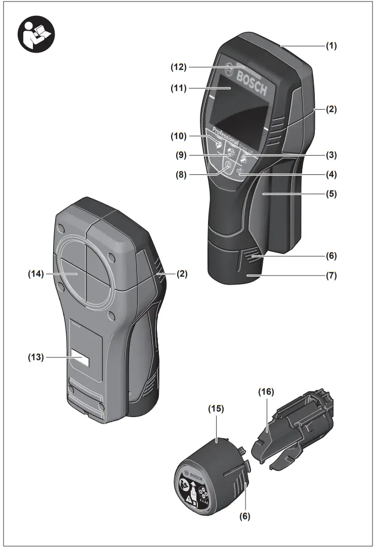 BOSCH 0601081303 D-tect 120 Professional Wall Scanner Detector fig 1