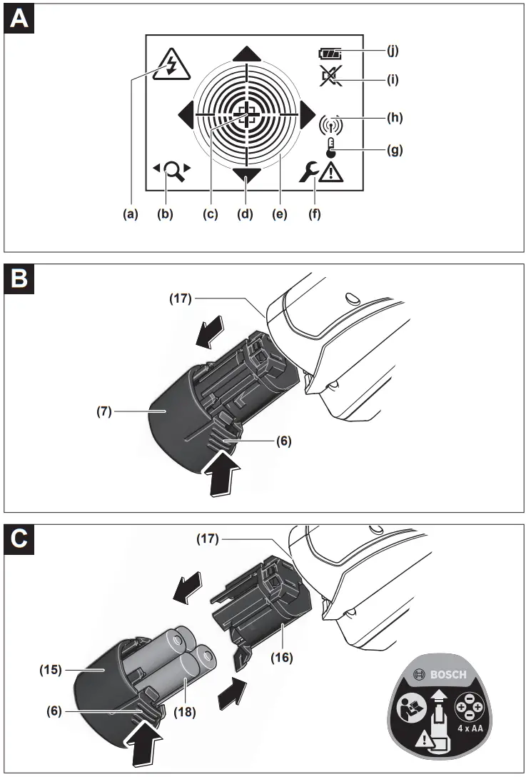 BOSCH 0601081303 D-tect 120 Professional Wall Scanner Detector fig 2