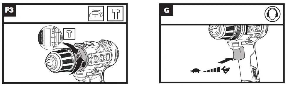 WORX WX100 20V Cordless 10mm Drill Driver Skin - Fig4