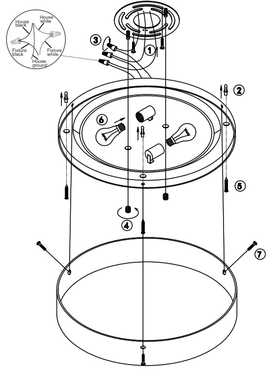 MATTEO M12702CH Chrome Ceiling Mount