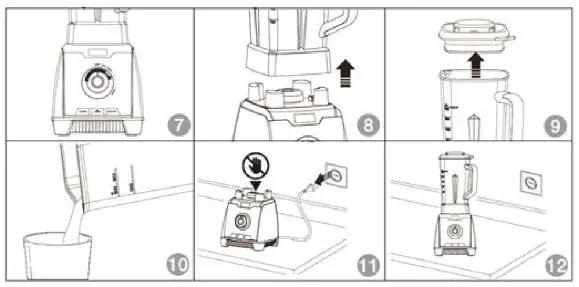 amazon basics B07VSNXS5N 1200 Watt Multi Speed Countertop Blender - fig5