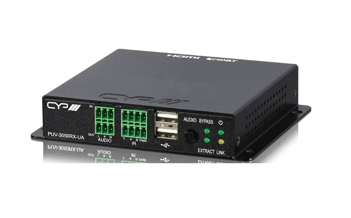 Cyp Iii Puv-3050rx-ua Uhdplus Hdmi Hdbaset3 Receiver With Analogue Audio And Usb Instruction Manual Cyp Iii Puv-3050rx-ua Uhdplus Hdmi Hdbaset3 Receiver With Analogue Audio And Usb Instruction Manual