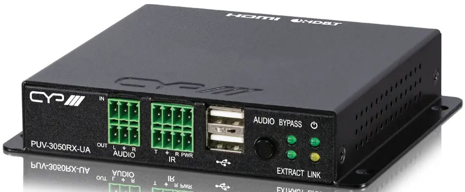 CYP III PUV-3050RX-UA UHDplus HDMI HDBaseT3 Receiver with Analogue Audio and USB